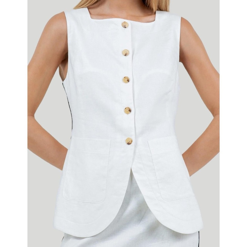 White Button Up Top